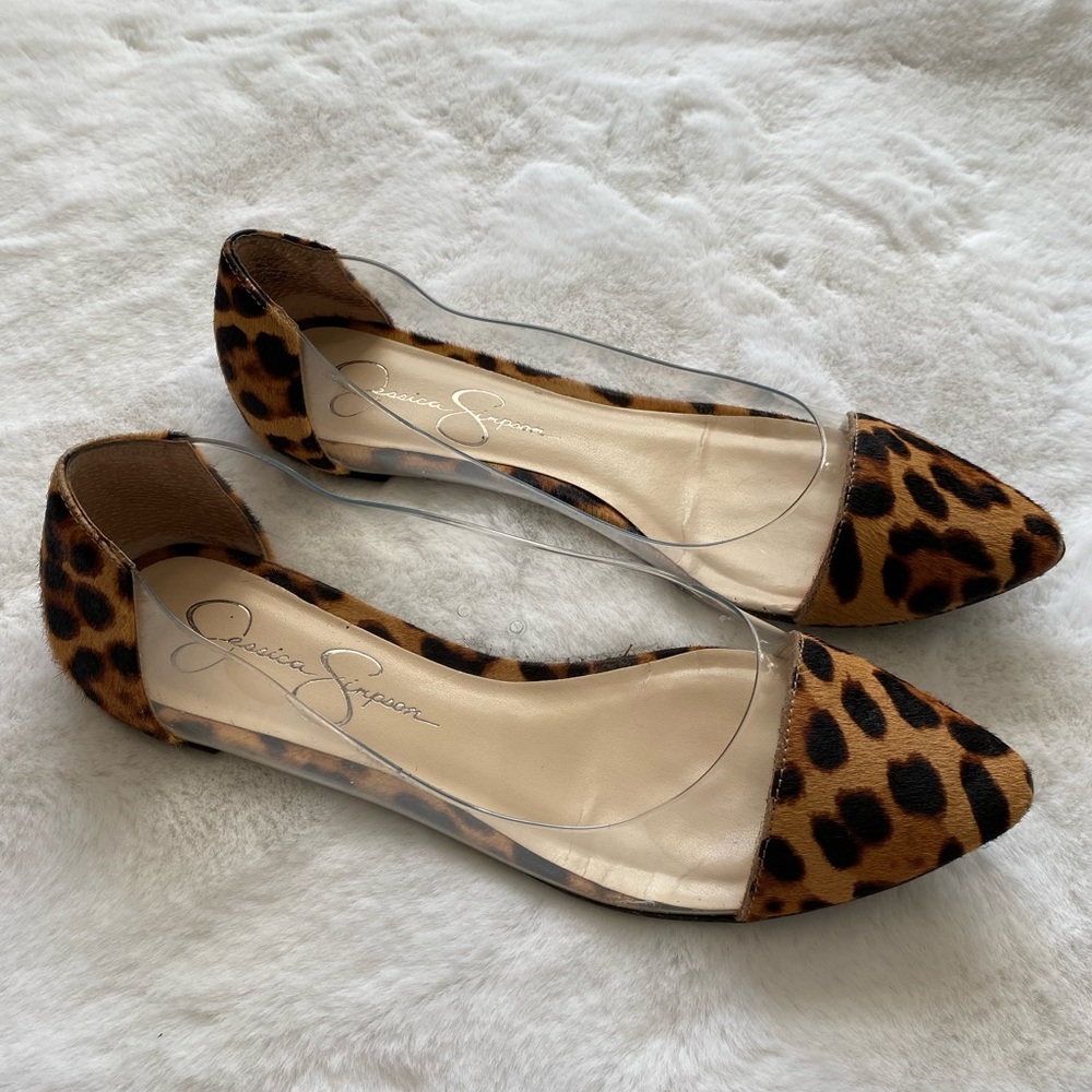 Jessica Simpson Leopard Flats. Size 8.